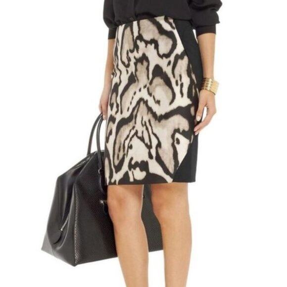 Diane‎ von Furstenberg Mae Mikado Pencil Skirt Leopard Animal Print Women's 2 - Picture 12 of 12